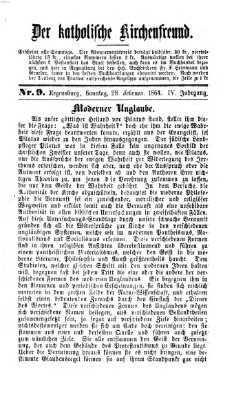 Der katholische Kirchenfreund (Der katholische Volksfreund) Sonntag 28. Februar 1864