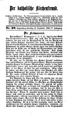 Der katholische Kirchenfreund (Der katholische Volksfreund) Sonntag 25. September 1864