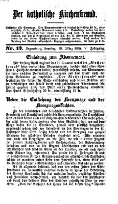 Der katholische Kirchenfreund (Der katholische Volksfreund) Sonntag 19. März 1865