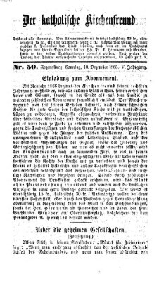 Der katholische Kirchenfreund (Der katholische Volksfreund) Sonntag 10. Dezember 1865