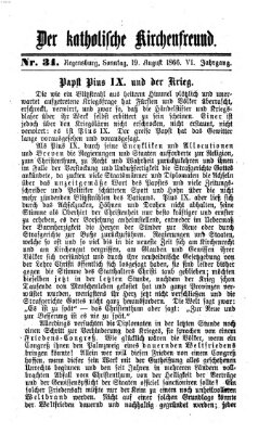 Der katholische Kirchenfreund (Der katholische Volksfreund) Sonntag 19. August 1866