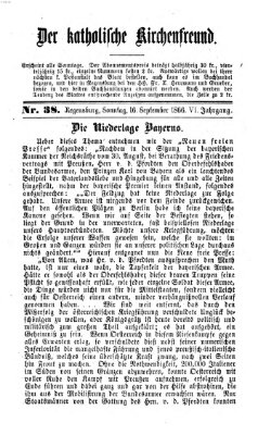 Der katholische Kirchenfreund (Der katholische Volksfreund) Sonntag 16. September 1866