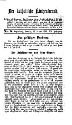 Der katholische Kirchenfreund (Der katholische Volksfreund) Sonntag 27. Januar 1867