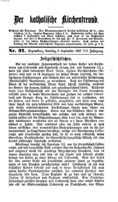 Der katholische Kirchenfreund (Der katholische Volksfreund) Sonntag 8. September 1867