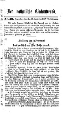 Der katholische Kirchenfreund (Der katholische Volksfreund) Sonntag 29. September 1867