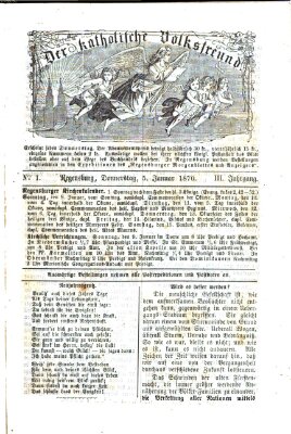 Der katholische Volksfreund Mittwoch 5. Januar 1870