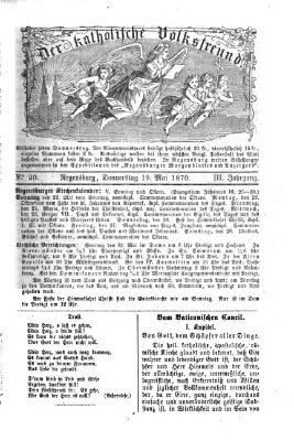 Der katholische Volksfreund Donnerstag 19. Mai 1870