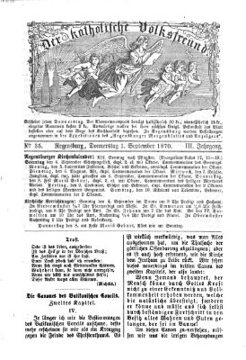 Der katholische Volksfreund Donnerstag 1. September 1870