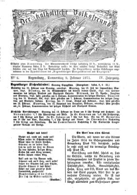 Der katholische Volksfreund Donnerstag 9. Februar 1871