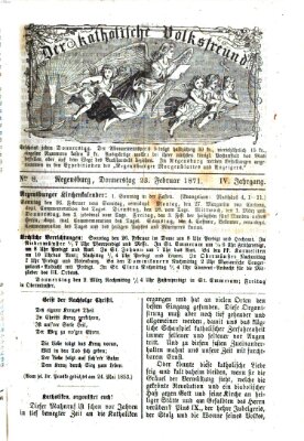 Der katholische Volksfreund Donnerstag 23. Februar 1871