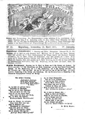 Der katholische Volksfreund Donnerstag 13. April 1871