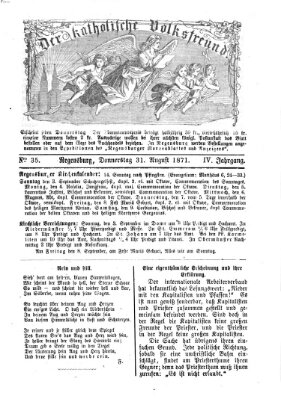 Der katholische Volksfreund Donnerstag 31. August 1871