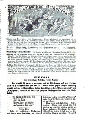 Der katholische Volksfreund Donnerstag 21. September 1871