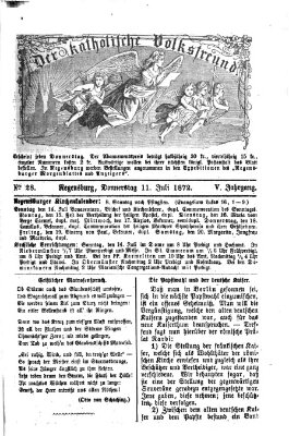 Der katholische Volksfreund Donnerstag 11. Juli 1872