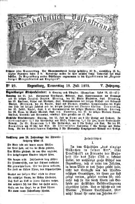 Der katholische Volksfreund Donnerstag 18. Juli 1872