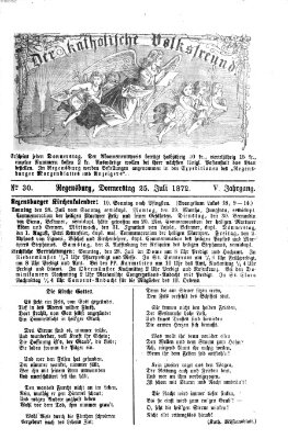 Der katholische Volksfreund Donnerstag 25. Juli 1872