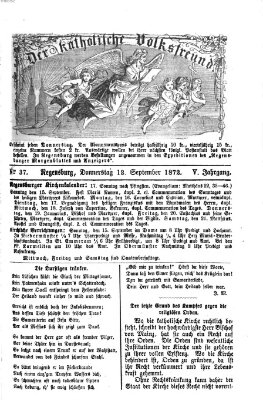 Der katholische Volksfreund Donnerstag 12. September 1872