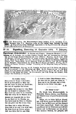 Der katholische Volksfreund Donnerstag 19. September 1872