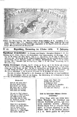 Der katholische Volksfreund Donnerstag 24. Oktober 1872