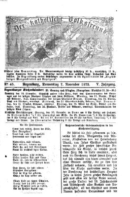 Der katholische Volksfreund Donnerstag 7. November 1872