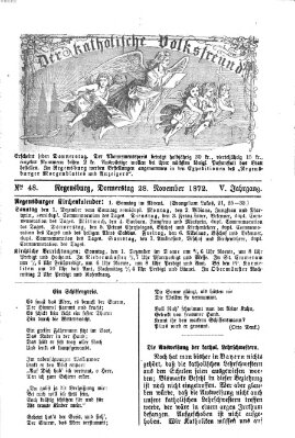 Der katholische Volksfreund Donnerstag 28. November 1872