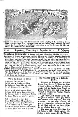 Der katholische Volksfreund Donnerstag 5. Dezember 1872