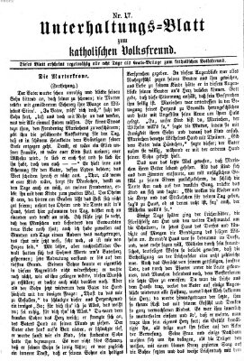 Der katholische Volksfreund Donnerstag 25. April 1872