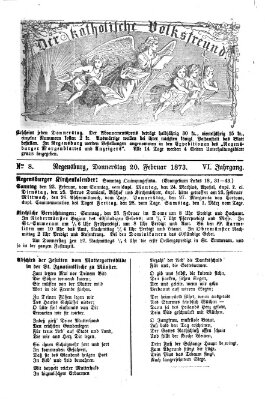 Der katholische Volksfreund Donnerstag 20. Februar 1873