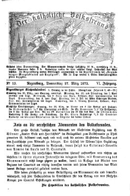 Der katholische Volksfreund Donnerstag 27. März 1873