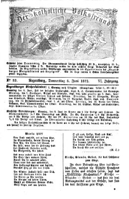 Der katholische Volksfreund Donnerstag 5. Juni 1873