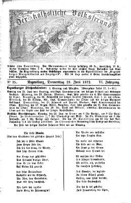 Der katholische Volksfreund Donnerstag 19. Juni 1873