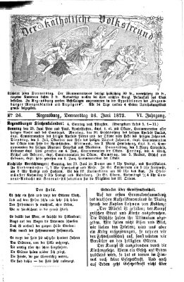 Der katholische Volksfreund Donnerstag 26. Juni 1873