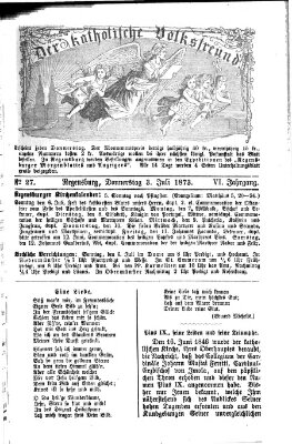 Der katholische Volksfreund Donnerstag 3. Juli 1873