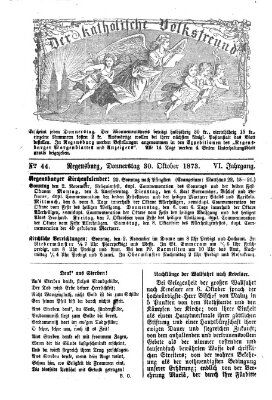 Der katholische Volksfreund Donnerstag 30. Oktober 1873