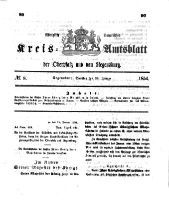 Königlich-bayerisches Kreis-Amtsblatt der Oberpfalz und von Regensburg (Königlich bayerisches Intelligenzblatt für die Oberpfalz und von Regensburg) Samstag 28. Januar 1854