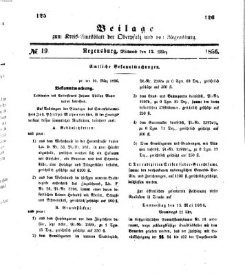 Königlich-bayerisches Kreis-Amtsblatt der Oberpfalz und von Regensburg (Königlich bayerisches Intelligenzblatt für die Oberpfalz und von Regensburg) Mittwoch 12. März 1856