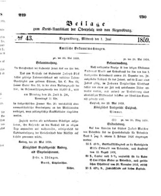 Königlich-bayerisches Kreis-Amtsblatt der Oberpfalz und von Regensburg (Königlich bayerisches Intelligenzblatt für die Oberpfalz und von Regensburg) Mittwoch 1. Juni 1859