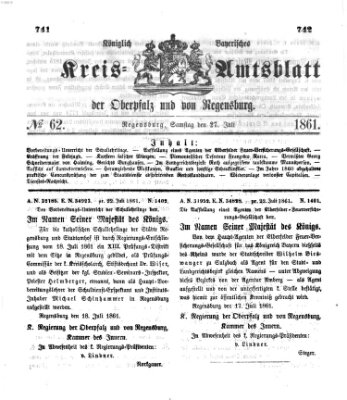 Königlich-bayerisches Kreis-Amtsblatt der Oberpfalz und von Regensburg (Königlich bayerisches Intelligenzblatt für die Oberpfalz und von Regensburg) Samstag 27. Juli 1861