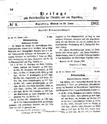 Königlich-bayerisches Kreis-Amtsblatt der Oberpfalz und von Regensburg (Königlich bayerisches Intelligenzblatt für die Oberpfalz und von Regensburg) Mittwoch 28. Januar 1863