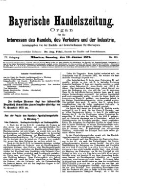 Bayerische Handelszeitung Samstag 10. Januar 1874