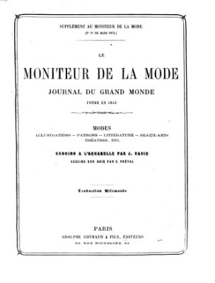 Le Moniteur de la mode Samstag 14. März 1874