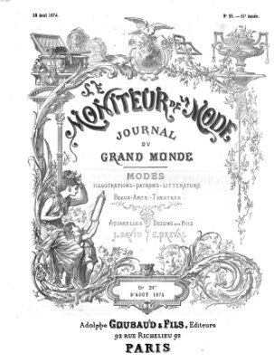 Le Moniteur de la mode Samstag 29. August 1874