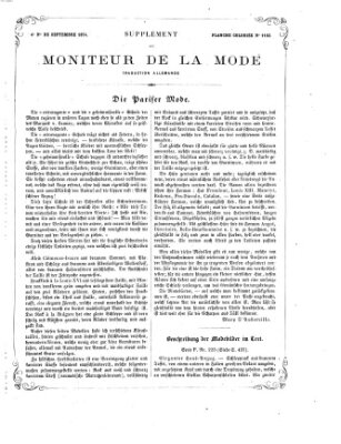 Le Moniteur de la mode Samstag 26. September 1874