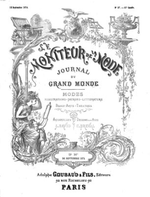 Le Moniteur de la mode Samstag 12. September 1874