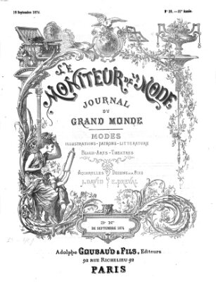 Le Moniteur de la mode Samstag 19. September 1874