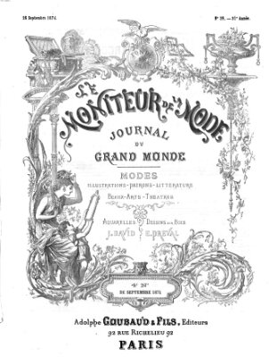Le Moniteur de la mode Samstag 26. September 1874