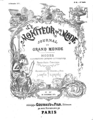 Le Moniteur de la mode Samstag 14. November 1874