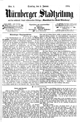 Nürnberger Stadtzeitung (Nürnberger Abendzeitung) Samstag 3. Januar 1874