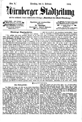 Nürnberger Stadtzeitung (Nürnberger Abendzeitung) Dienstag 3. Februar 1874