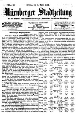 Nürnberger Stadtzeitung (Nürnberger Abendzeitung) Freitag 3. April 1874